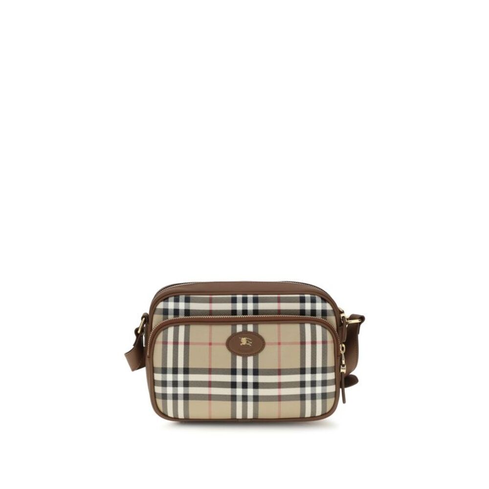 Burberry Men Check Front Pocket Shoulder Bag